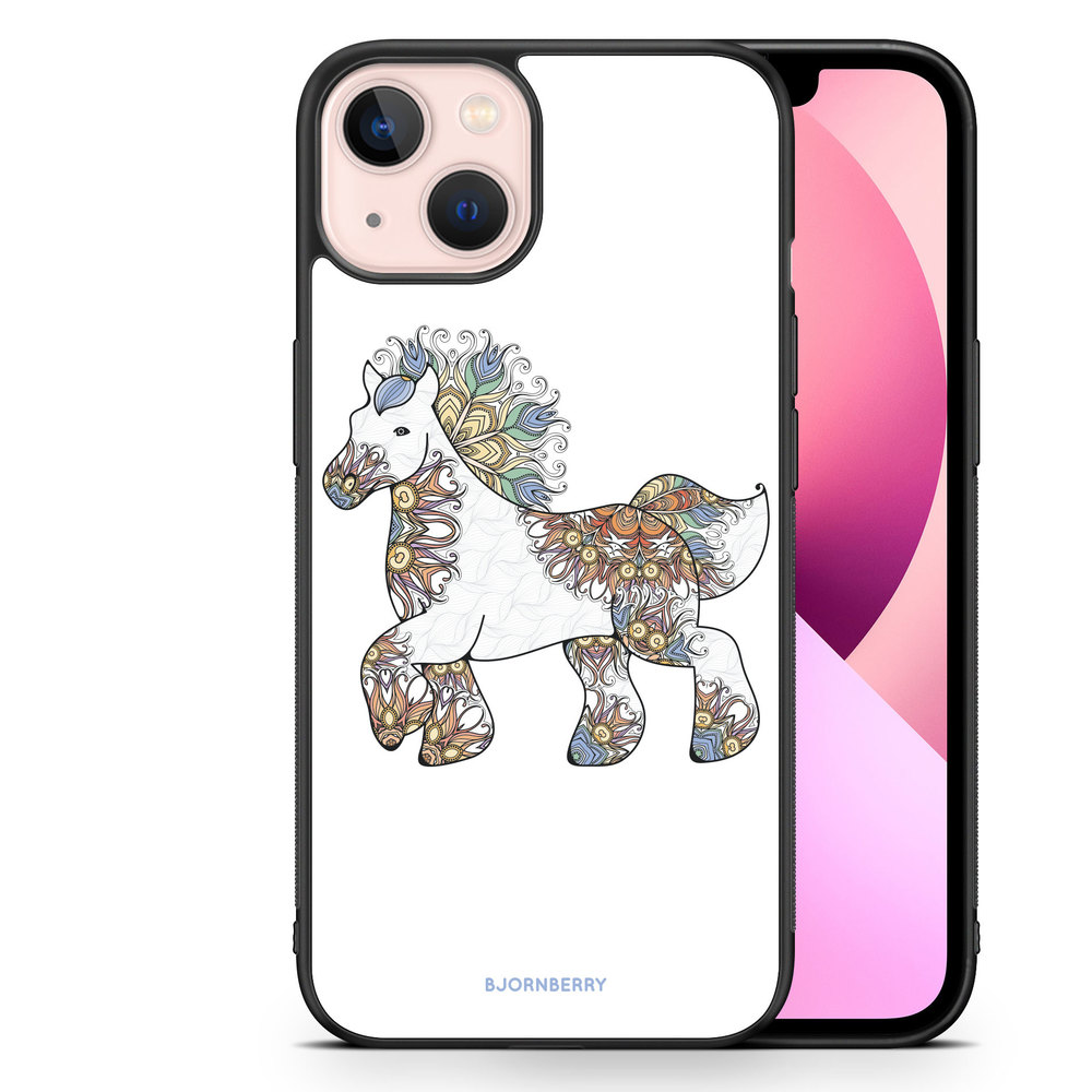 iPhone 13 Skal - Blommig Enhörning