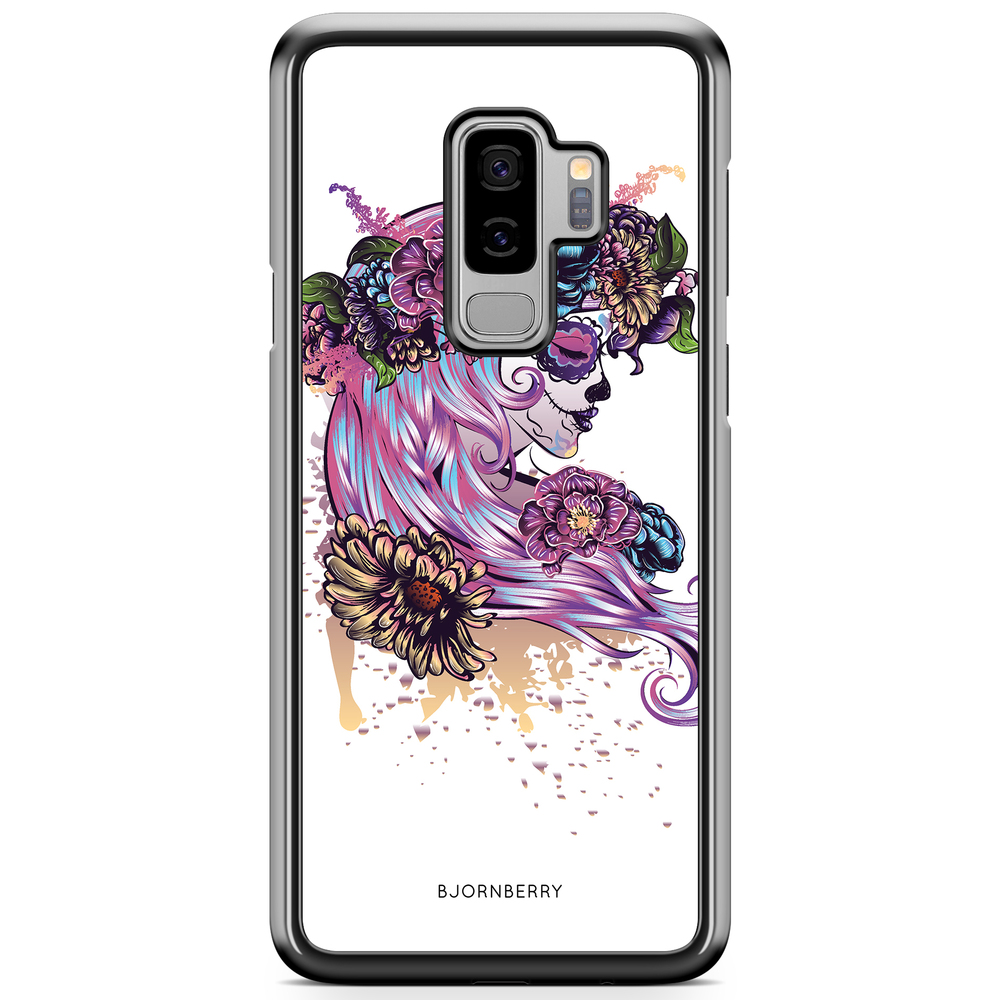 Samsung Galaxy S9 Plus Case - Skull Girl Flowers