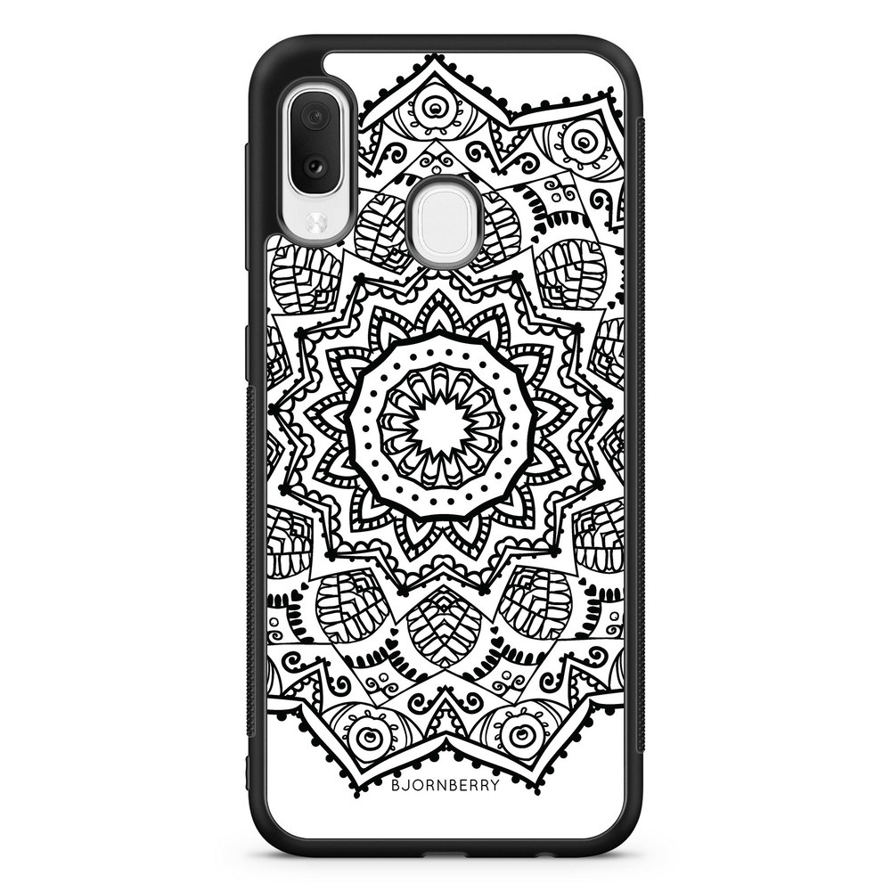Samsung Galaxy A20e Case - Black Mandala
