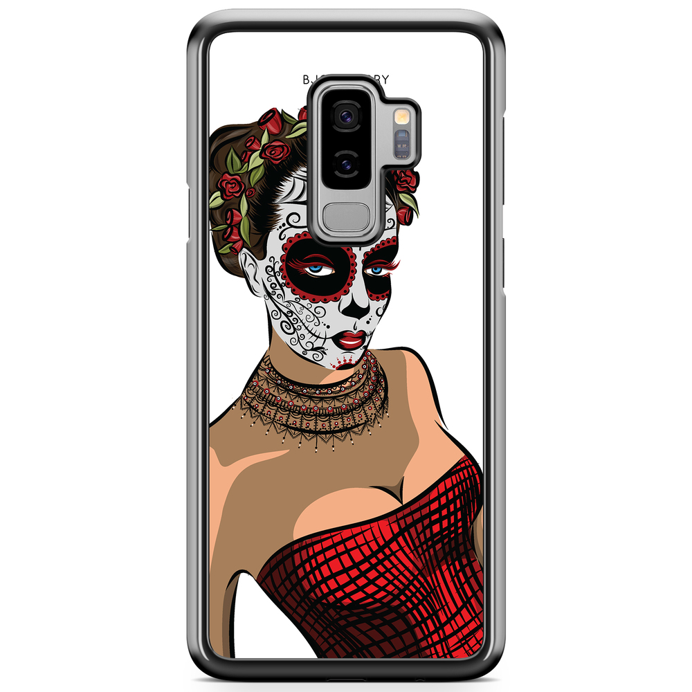 Samsung Galaxy S9 Plus Case - Skull Mask Flowers