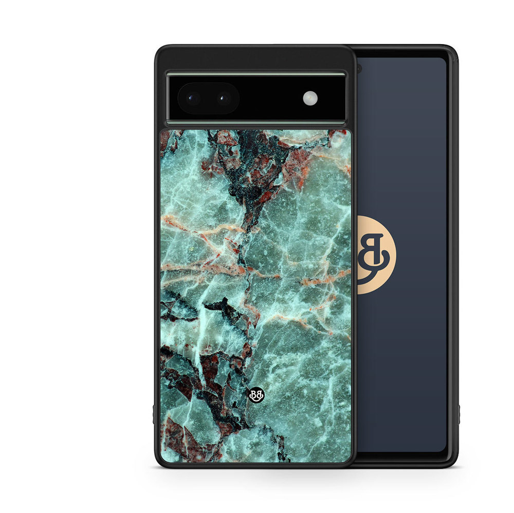 Google Pixel 6a Case - Green Marble