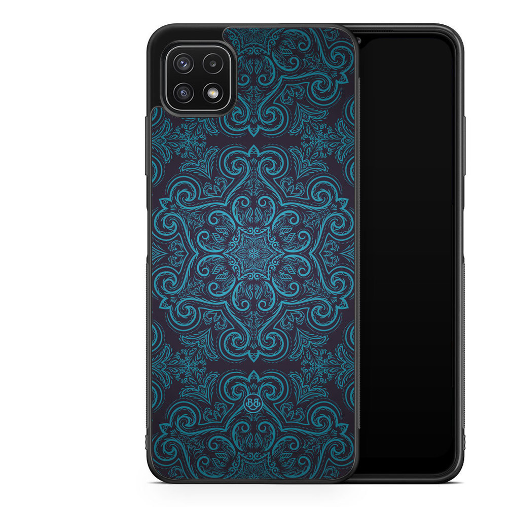 Samsung Galaxy A22 5G Case - Blue Retro Pattern