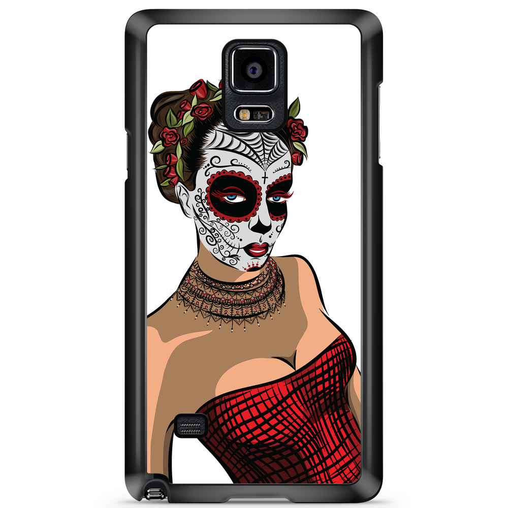 Samsung Galaxy Note 4 Case - Skull Mask Flowers