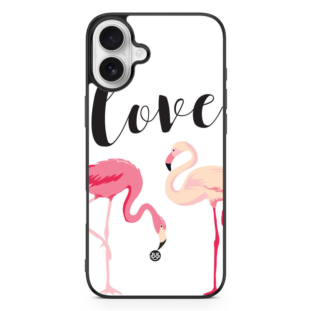 iPhone 16 Plus Case - Love Flamingo