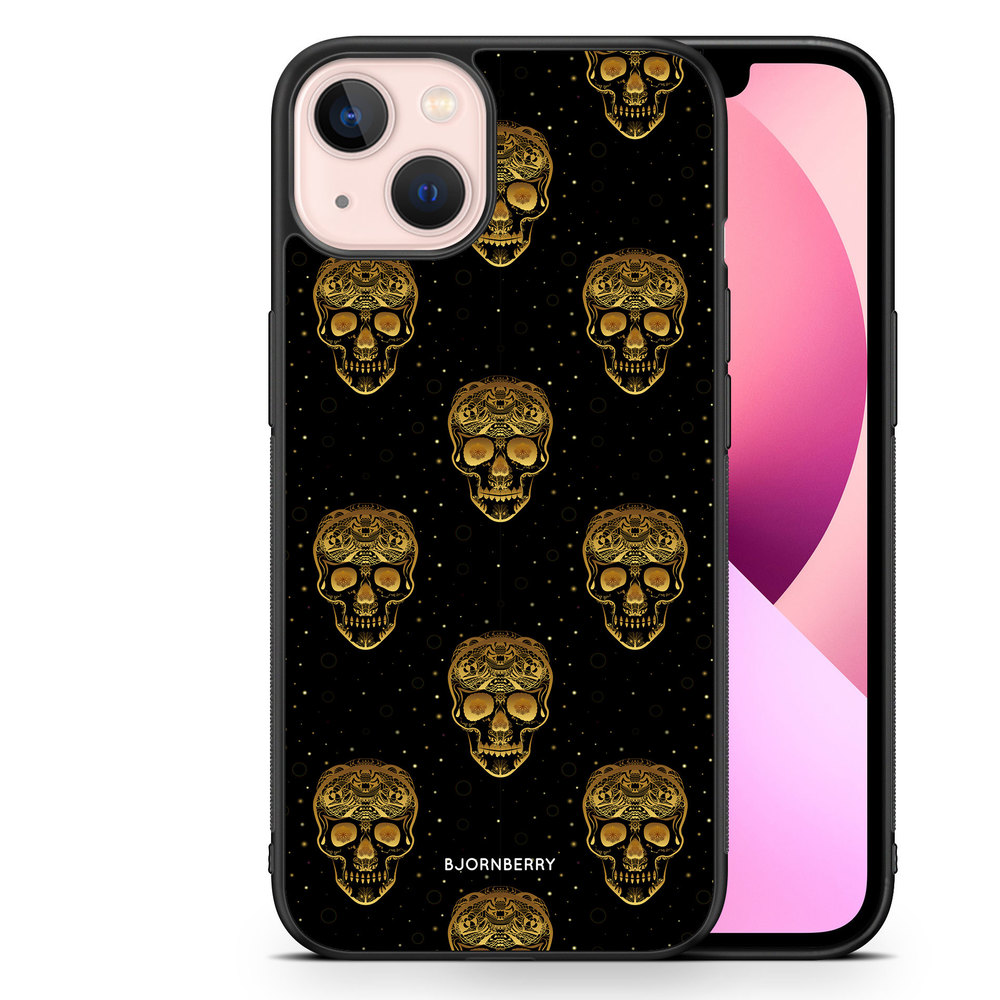 iPhone 13 Case - Gold Skulls