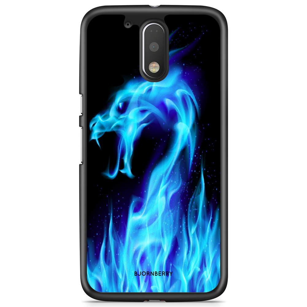 Moto G4/G4 Plus Case - Blue Flames Dragon