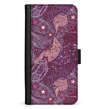 Google Pixel 7a Wallet Case - Purple Stars