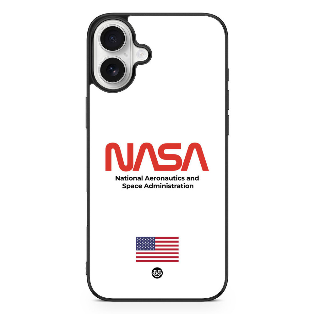 iPhone 16 Plus Case - NASA Worm White