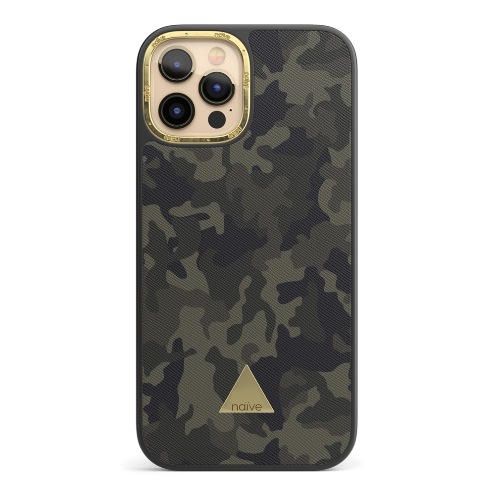 Naive iPhone 12 Pro Case - Jungle Green Camo
