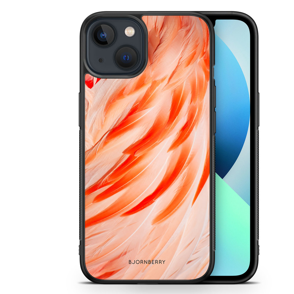 iPhone 13 Mini Case - Flamingo Feathers