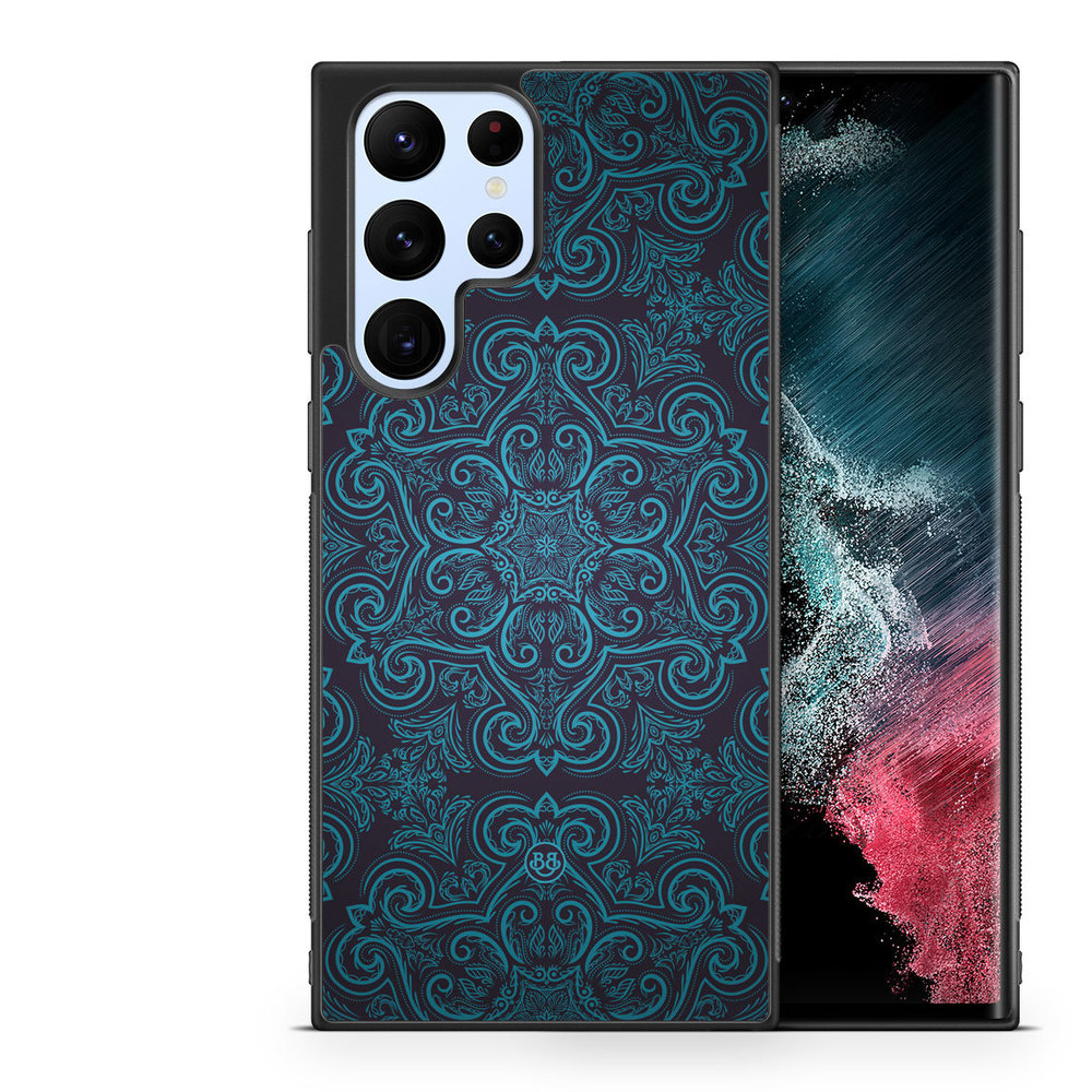 Samsung Galaxy S22 Ultra 5G Case - Blue Retro Pattern