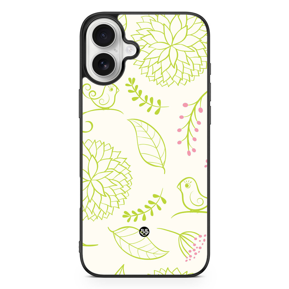 iPhone 16 Plus Case - Green Floral