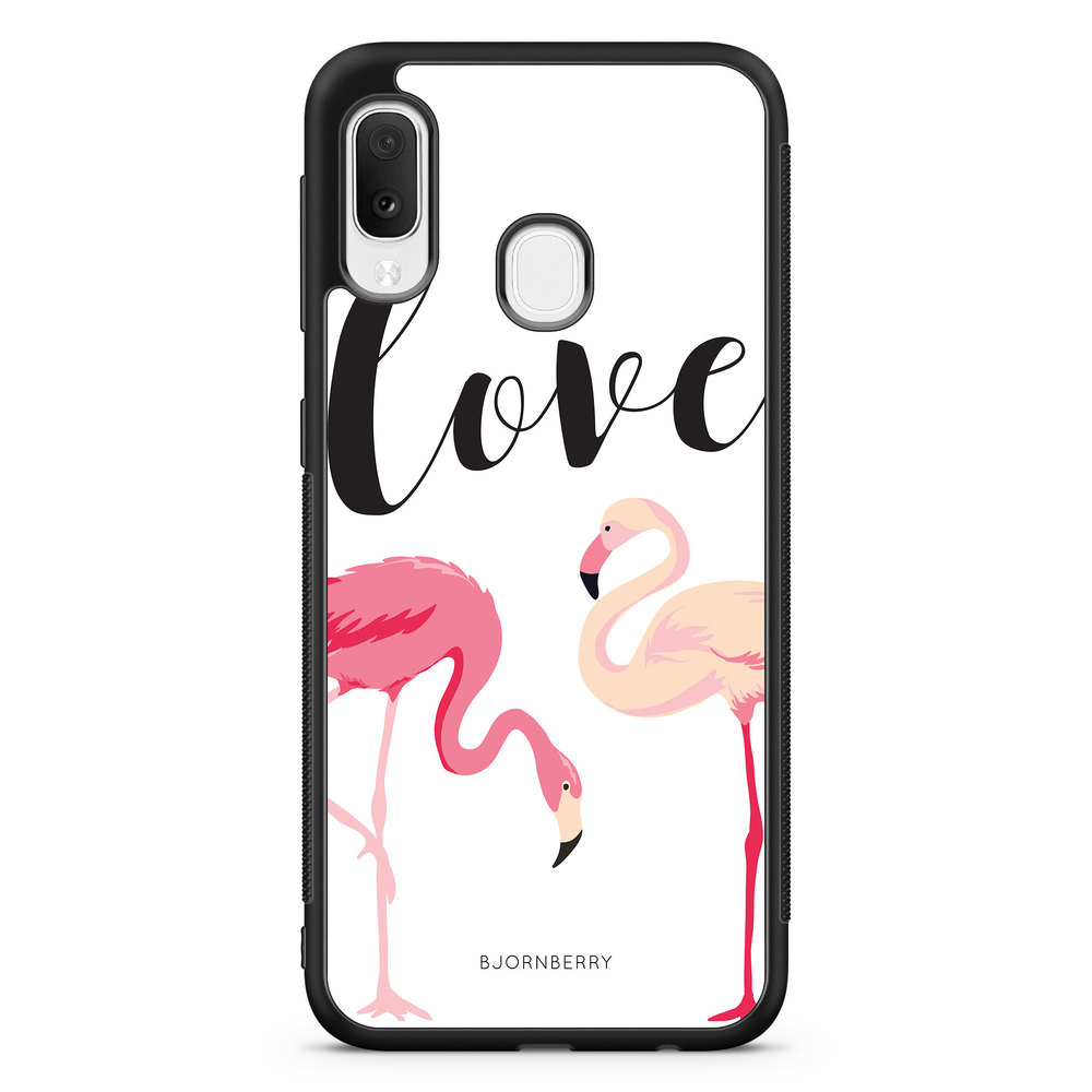 Samsung Galaxy A20e Case - Love Flamingo
