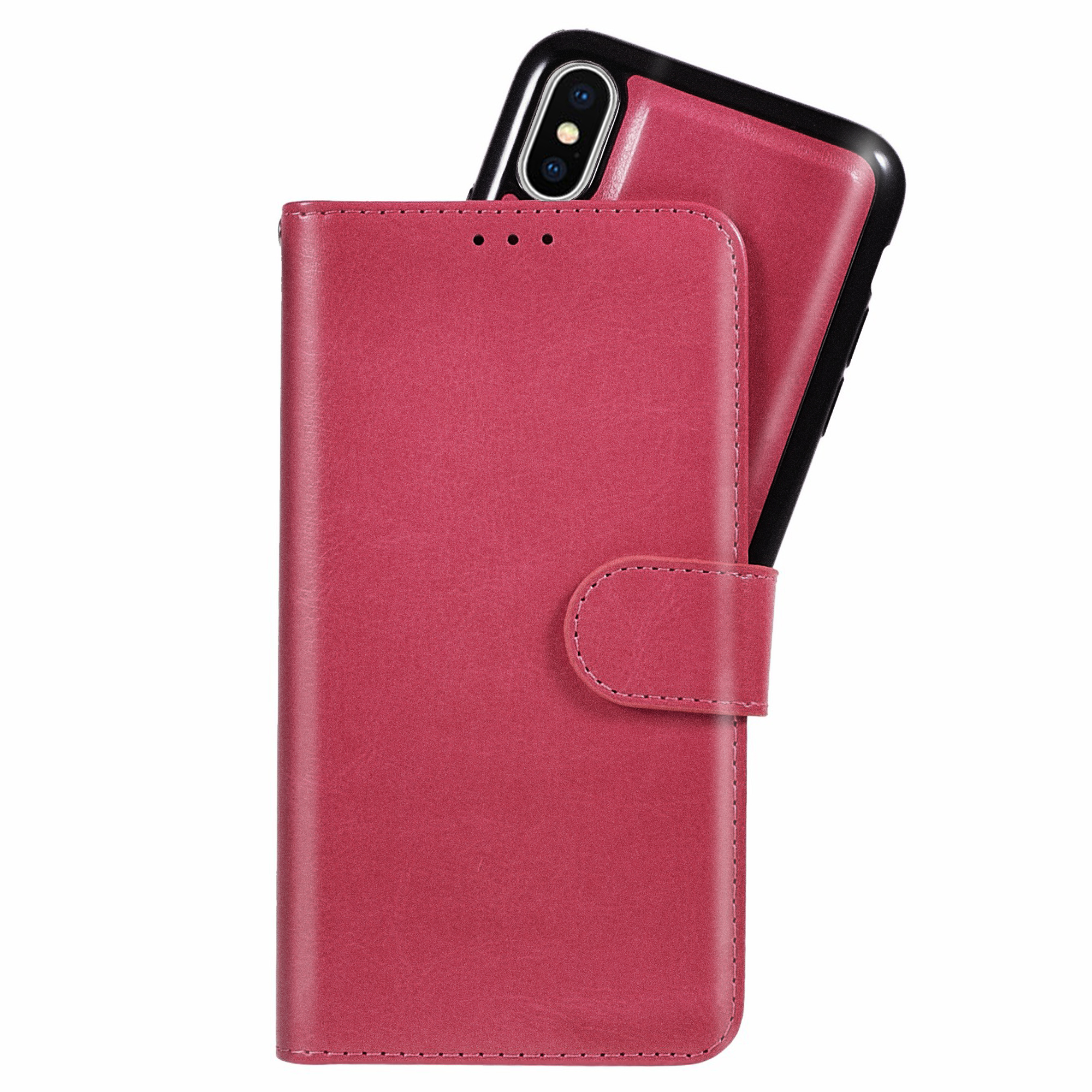 iPhone X/Xs Magnet Wallet Case - Magenta