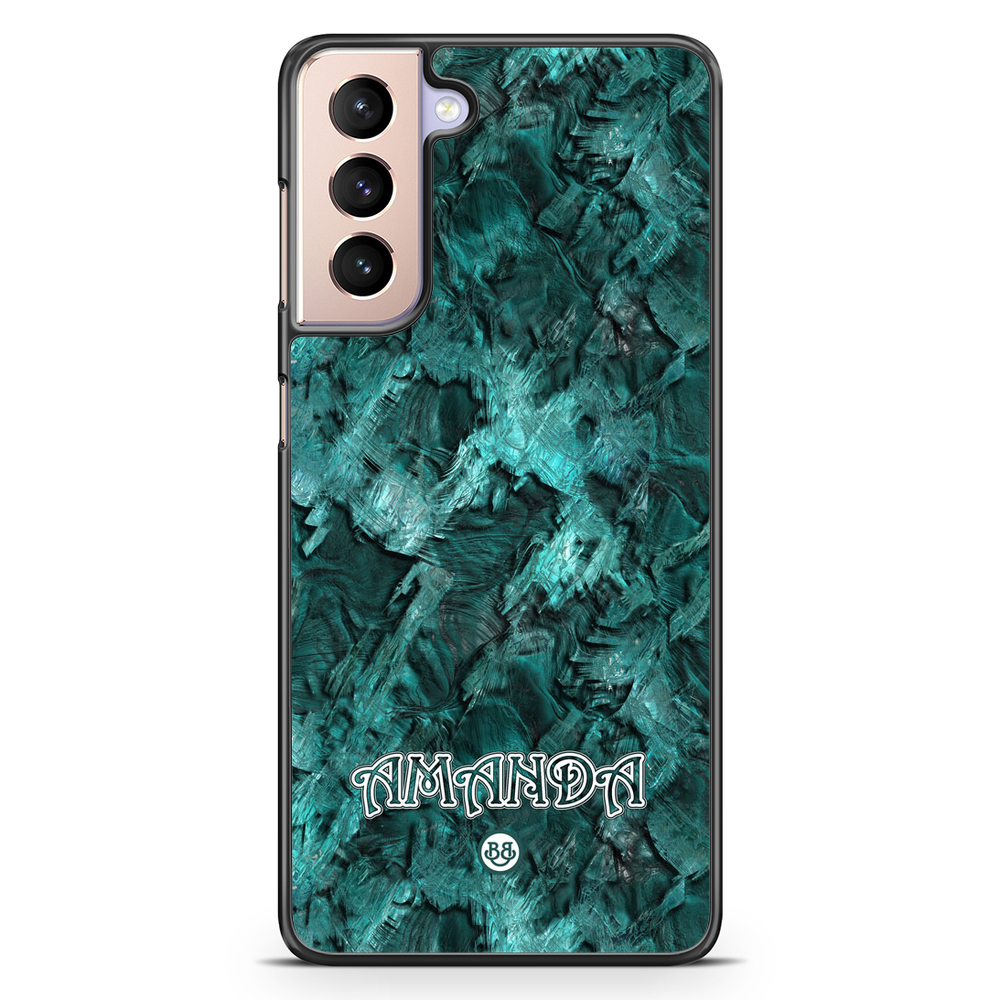 Samsung Galaxy S21 Custom Case - Green Name