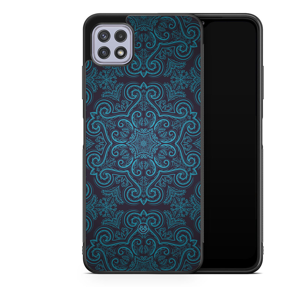 Samsung Galaxy A22 4G Case - Blue Retro Pattern