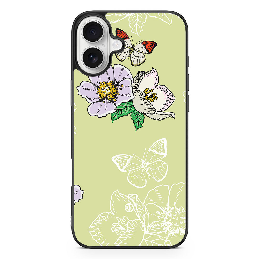 iPhone 16 Plus Case - Butterfly Flower