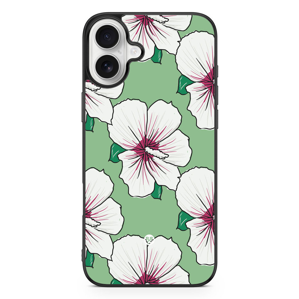 iPhone 16 Plus Case - Creamy White Flowers