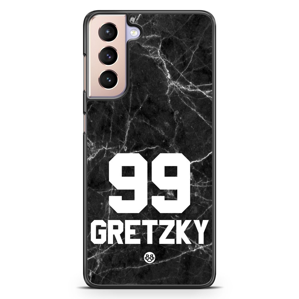 Samsung Galaxy S21 Custom Case - Black Marmor Number