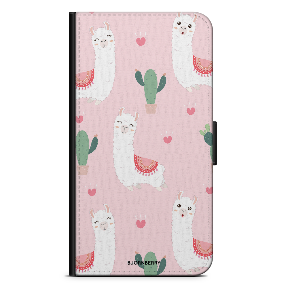 Samsung Galaxy S7 Edge Wallet Case - Llama Pattern