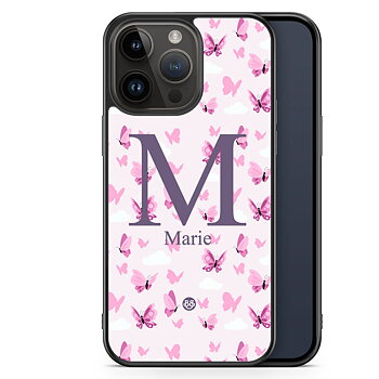 iPhone 14 Pro Max Custom Skal - AWAKEN - Butterfly Pink