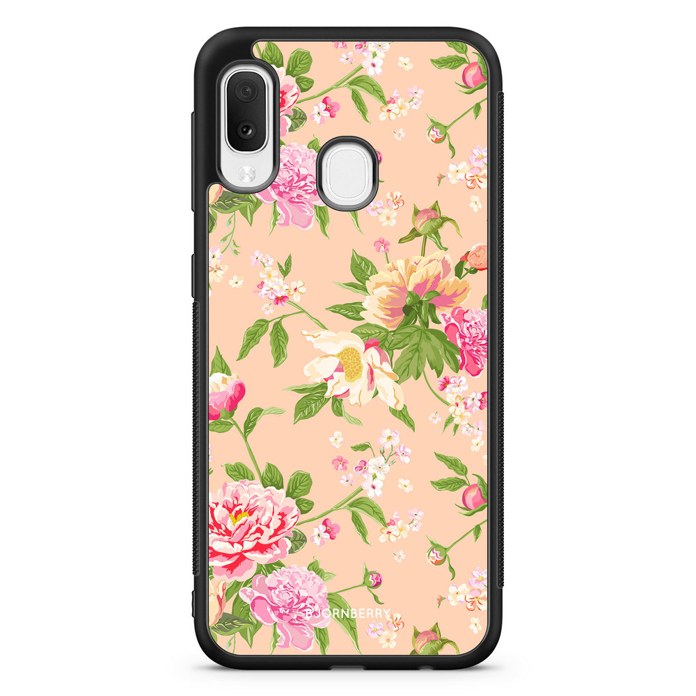 Samsung Galaxy A20e Case - Peony Flowers