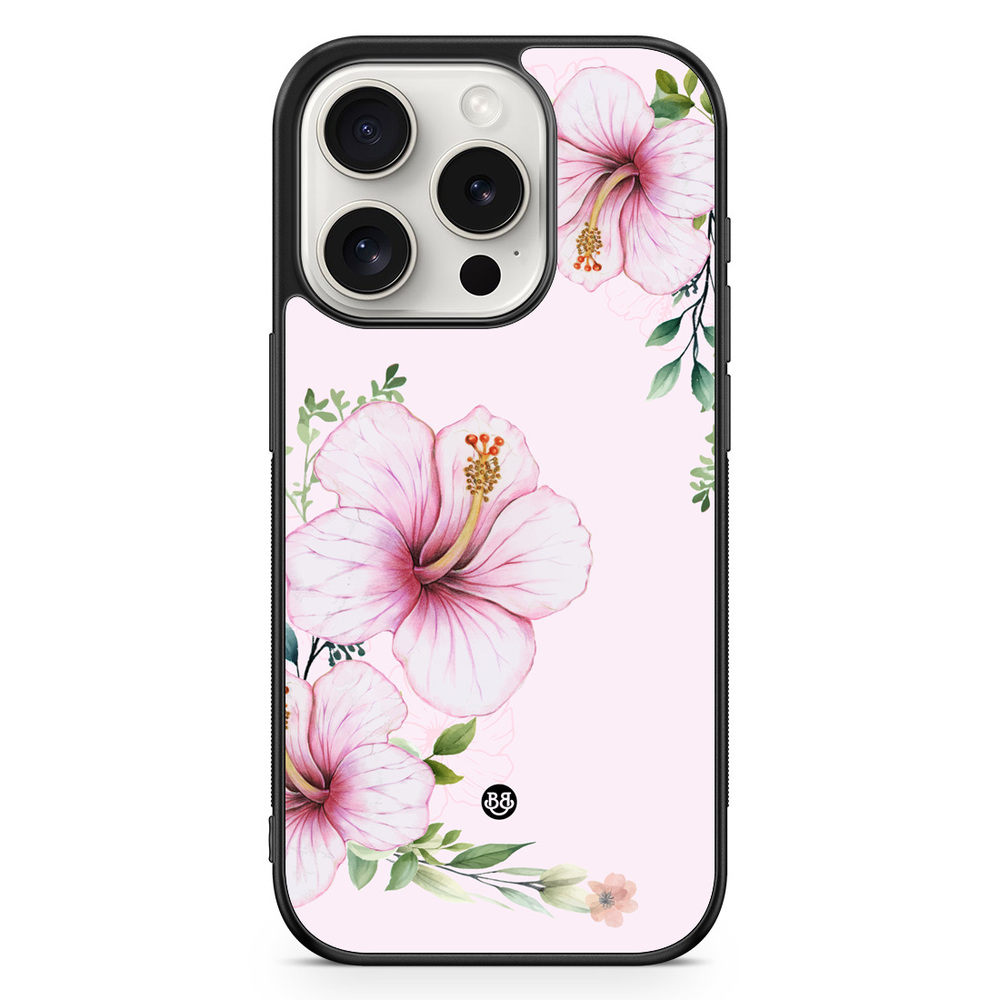 iPhone 15 Pro Case - WILD BLOOM - Soft Hibiscus