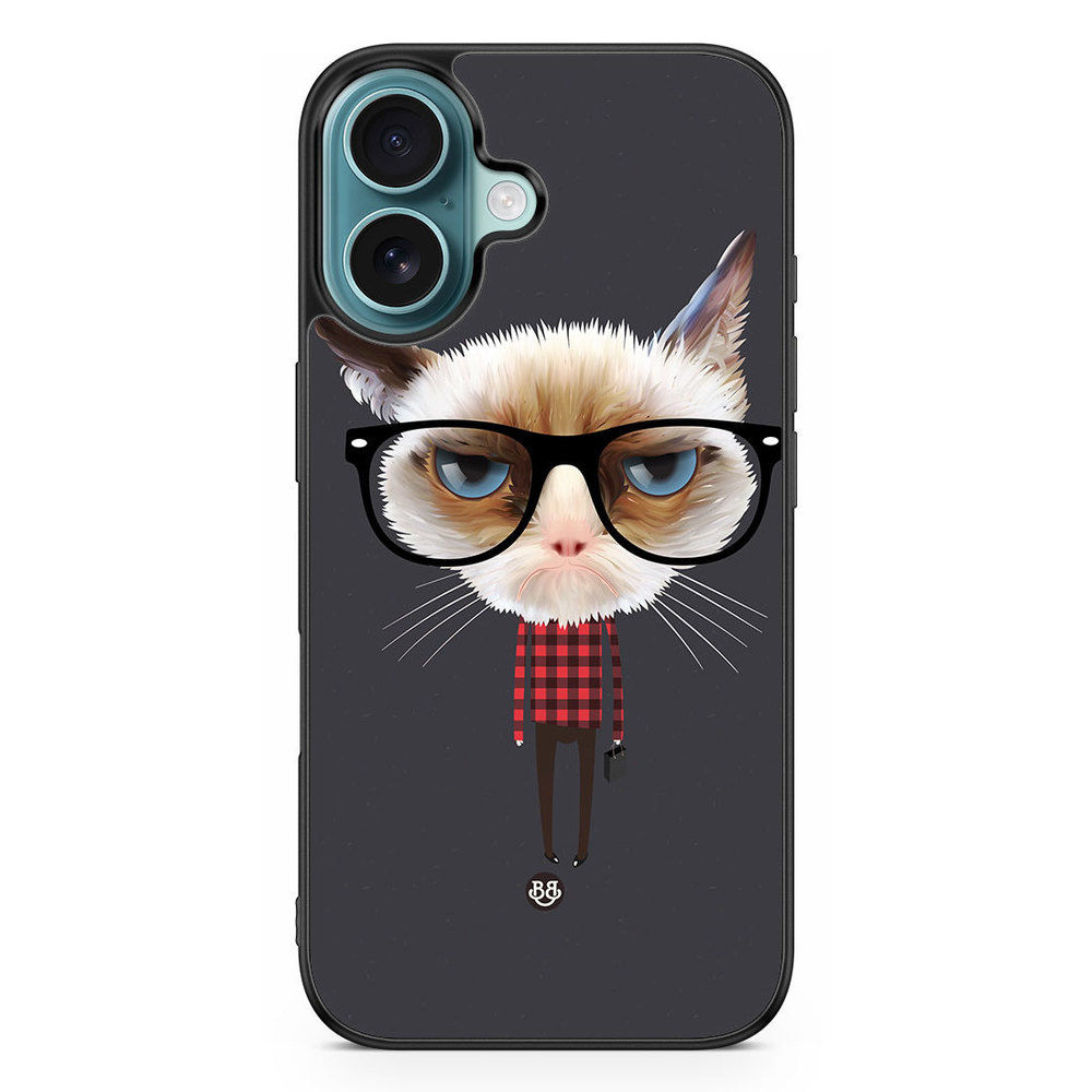 iPhone 16 Case - Hipster Cat
