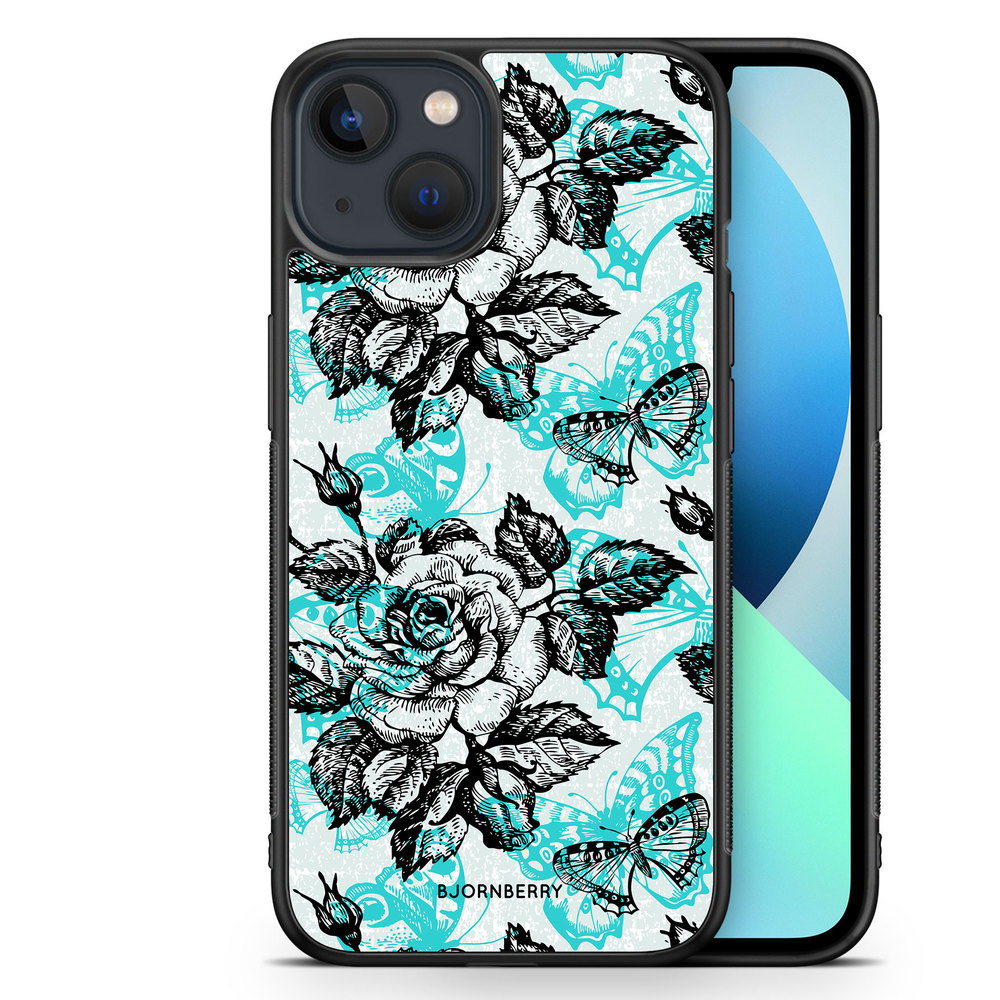 iPhone 13 Mini Case - Roses & Butterflies