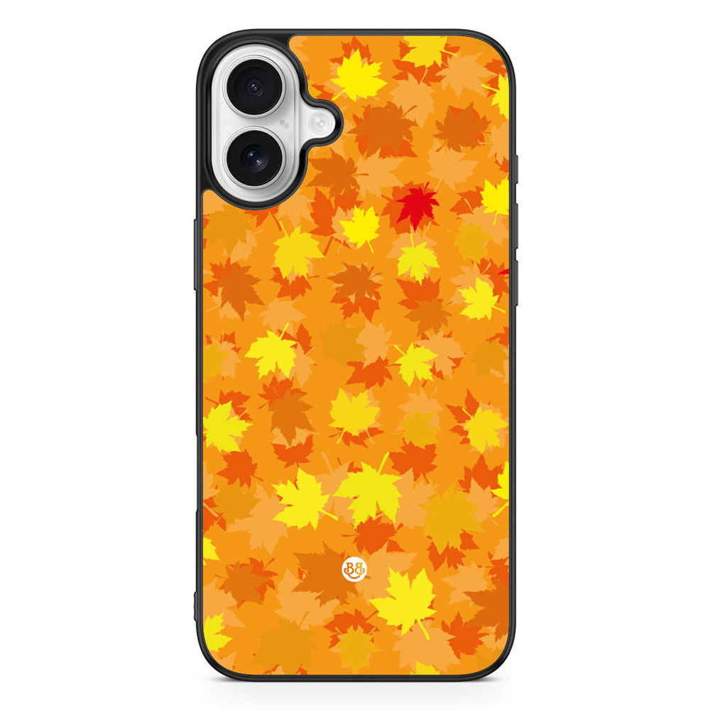 iPhone 16 Plus Case - Orange leaves