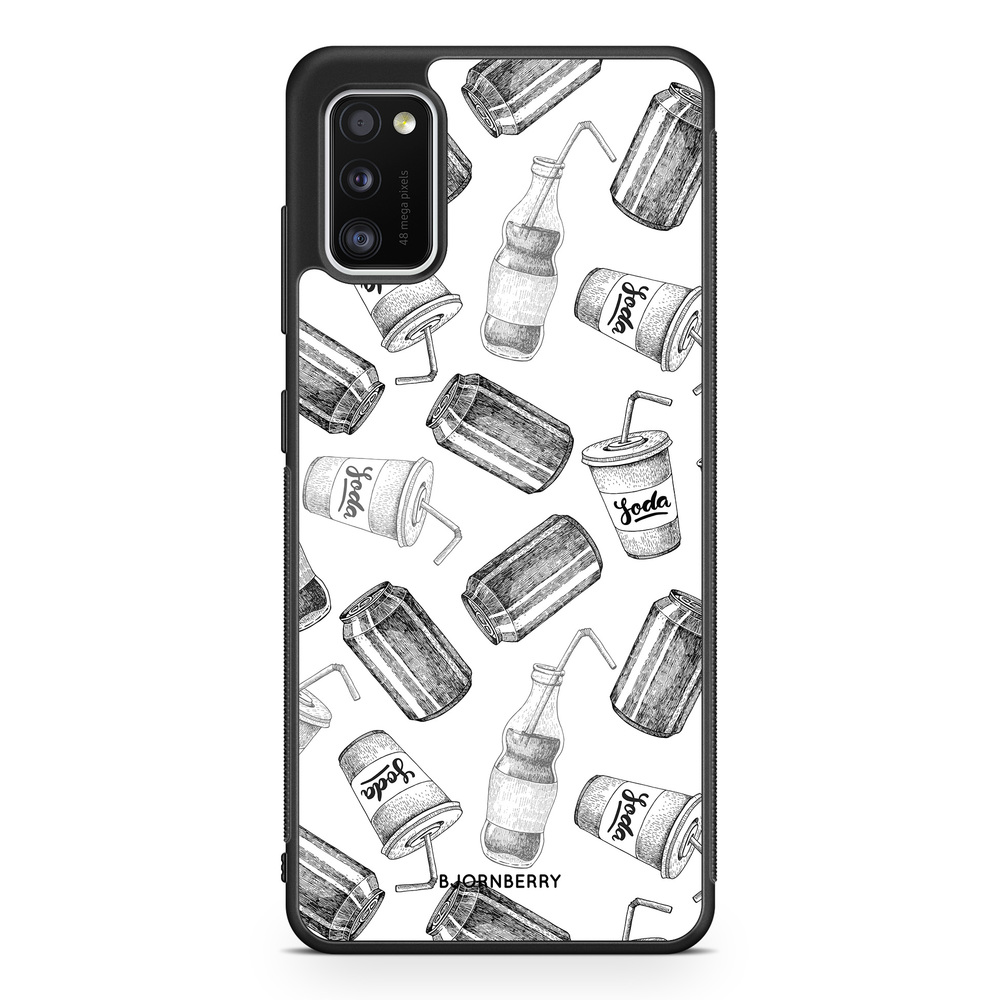 Samsung Galaxy A41 Case - Soda Black & White