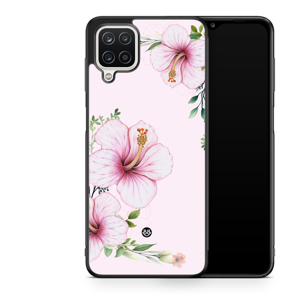 Samsung Galaxy A12 Case - WILD BLOOM - Soft Hibiscus