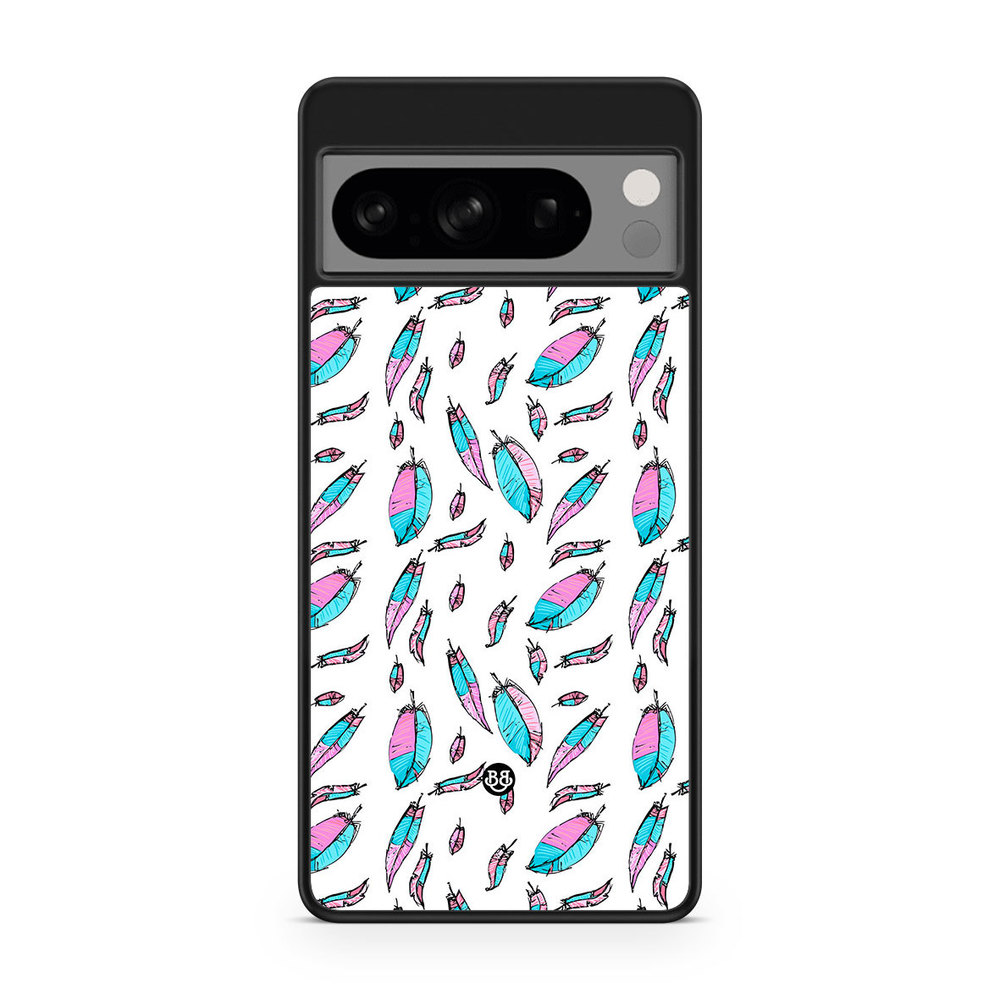 Google Pixel 8 Pro Case - Pink/Blue Feathers