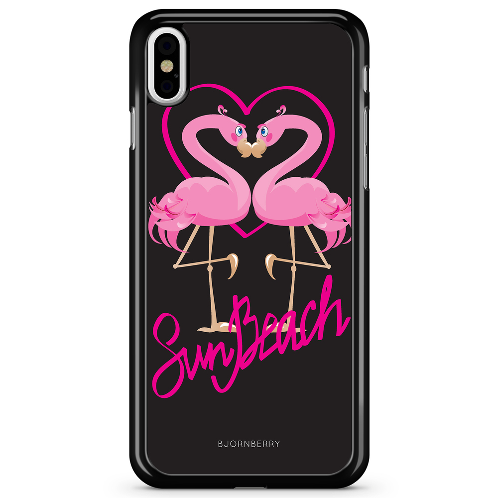 iPhone X / XS Case - Sun Beach Flamingo