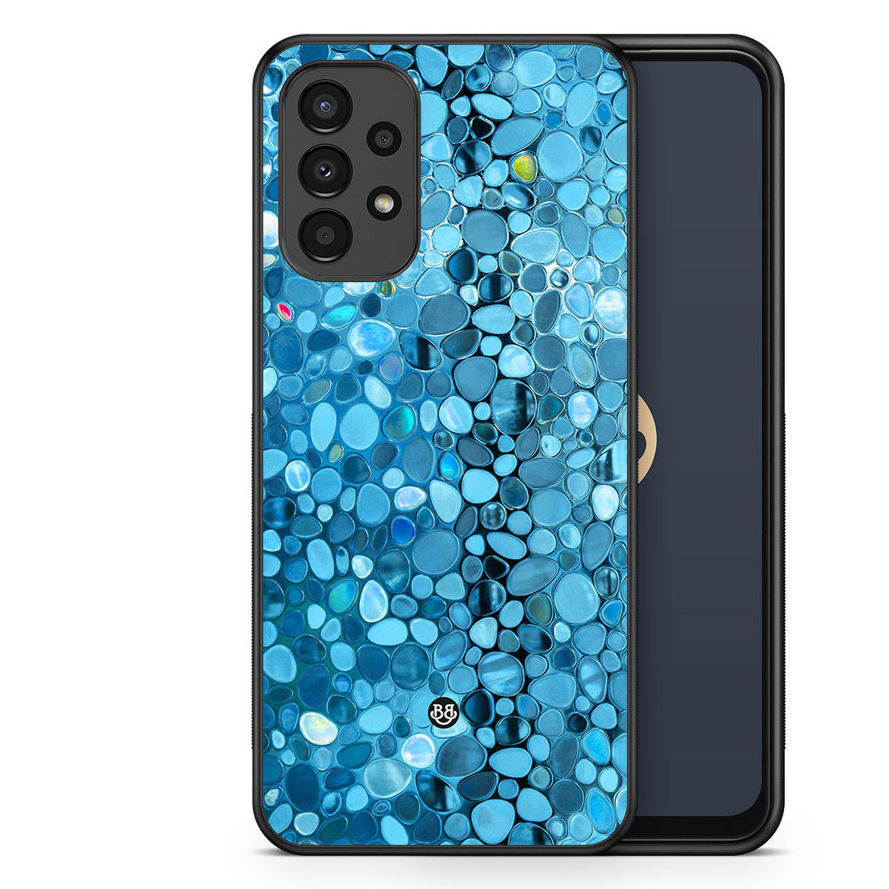 Samsung Galaxy A13 Case - Stained Glass Blue