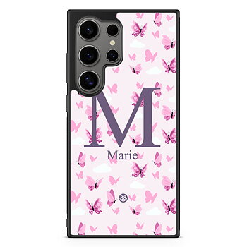 Samsung Galaxy S24 Ultra Custom Skal - AWAKEN - Butterfly Pink