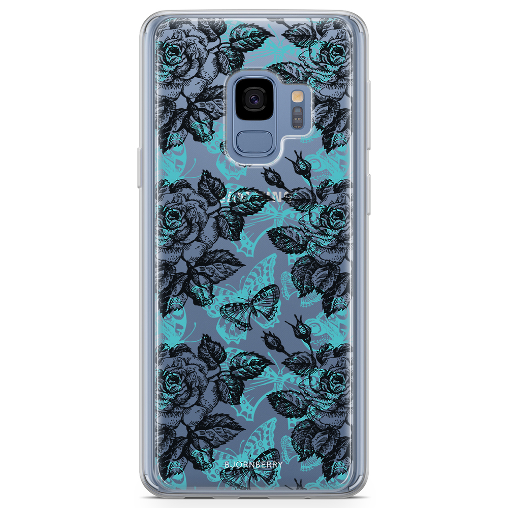 Samsung Galaxy S9 Fashion Case - Roses & Butterflies
