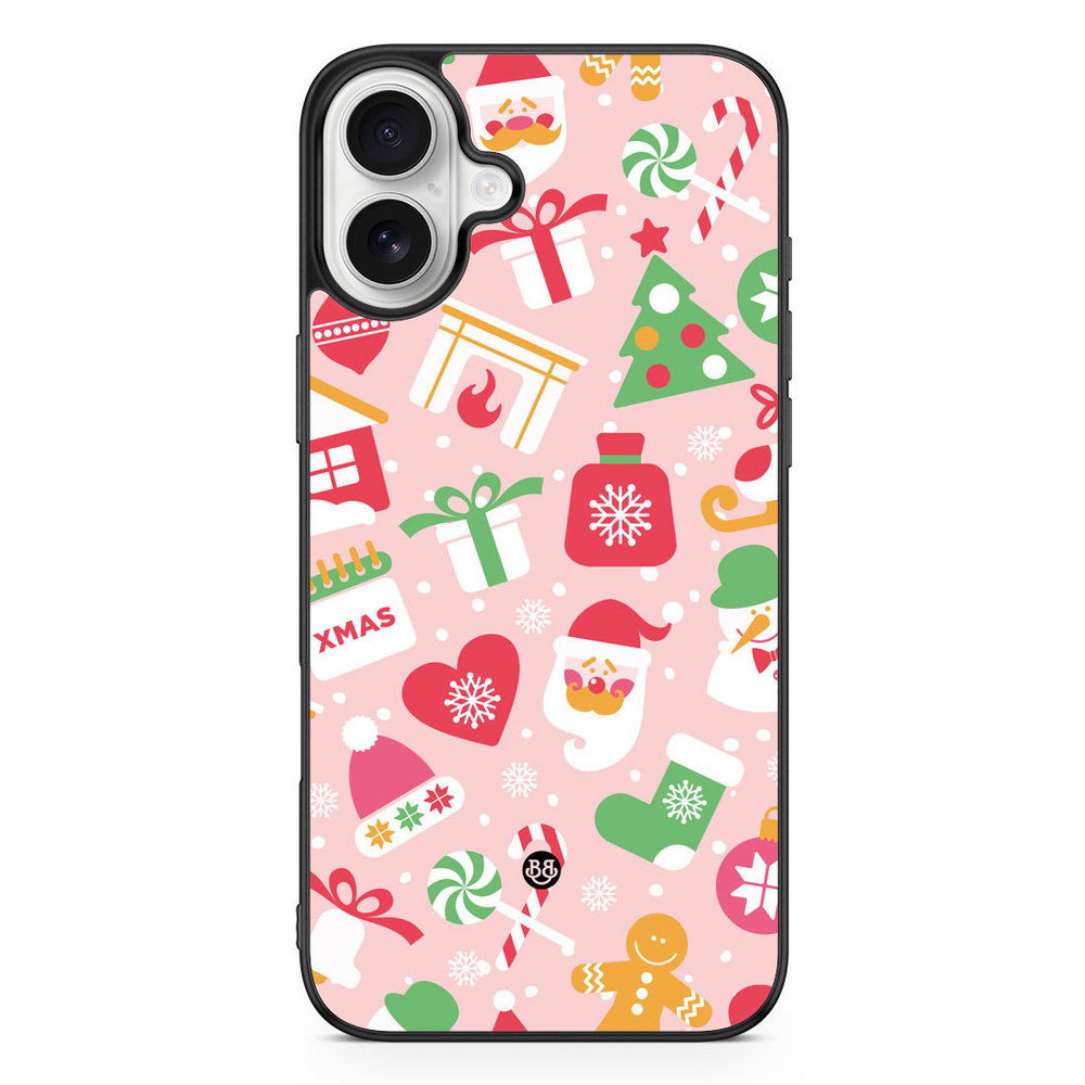 iPhone 16 Plus Case - Pink Christmas