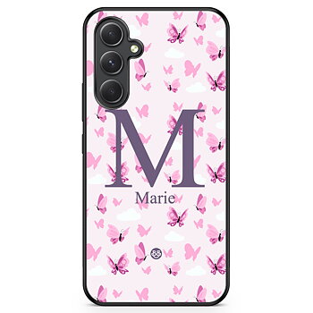 Samsung Galaxy A54 5G Custom Skal - AWAKEN - Butterfly Pink
