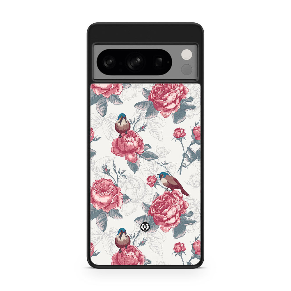 Google Pixel 8 Pro Case - Roses and Birds