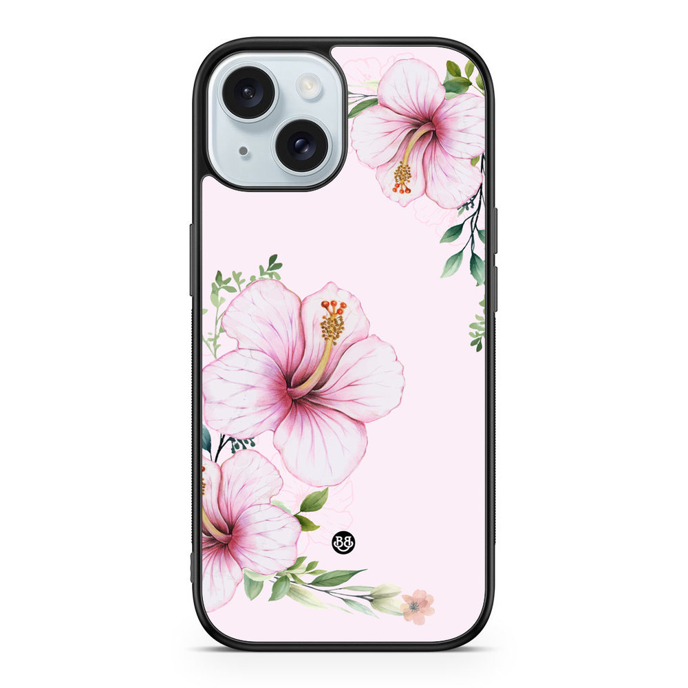 iPhone 15 Case - WILD BLOOM - Soft Hibiscus