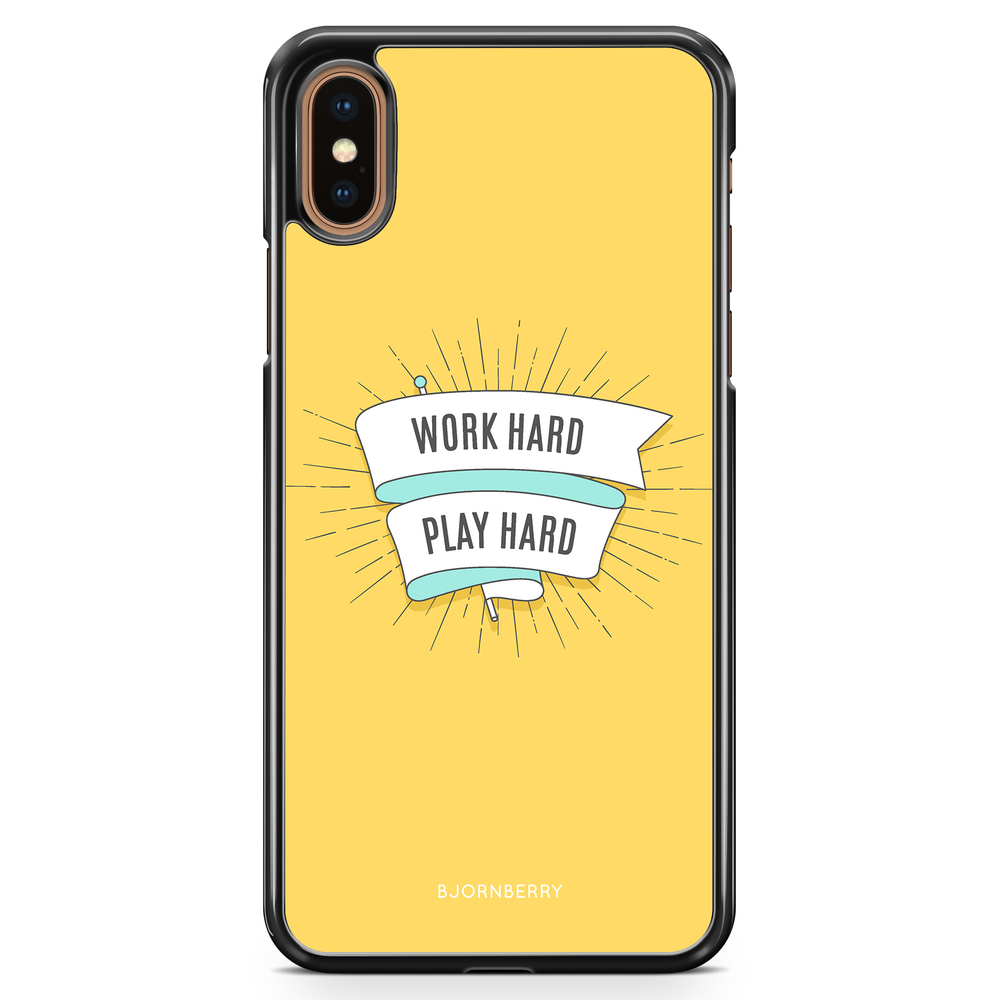 iPhone XS Max Case - Work hard play hard