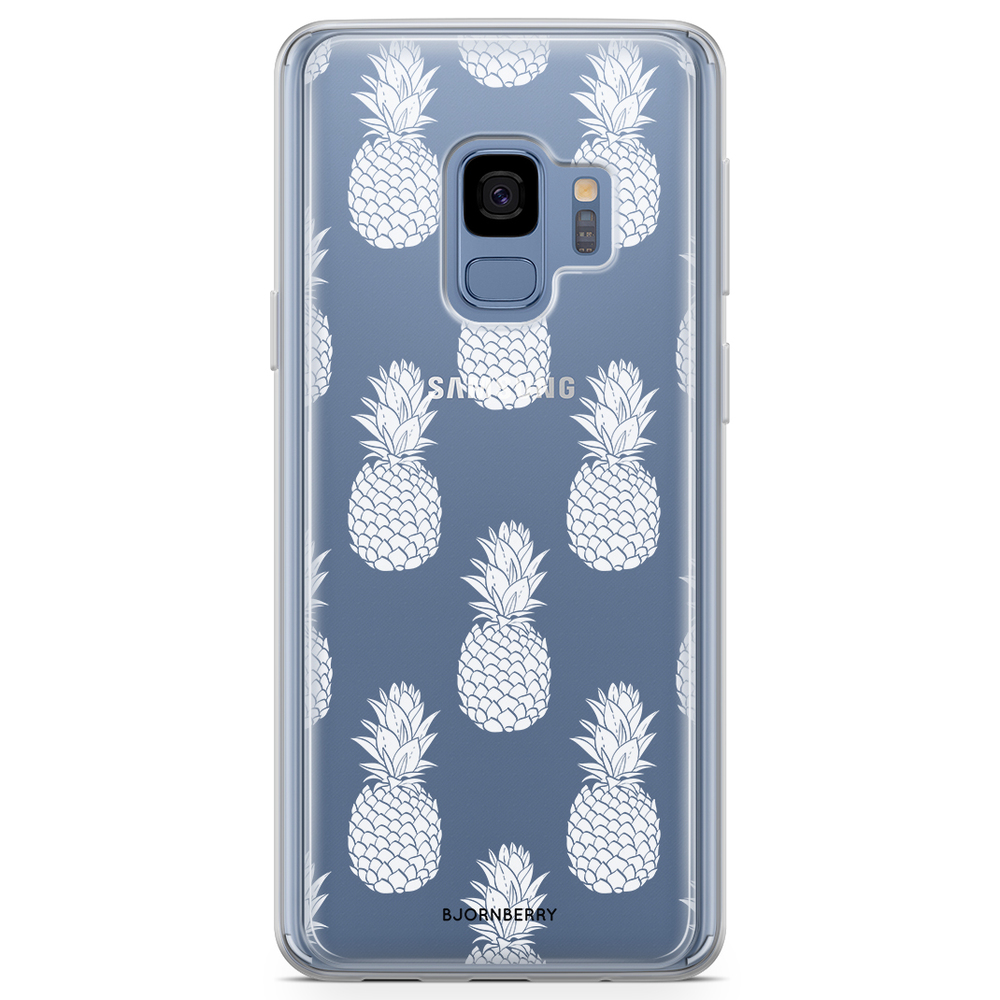 Samsung Galaxy S9 Fashion Case - White Pineapples
