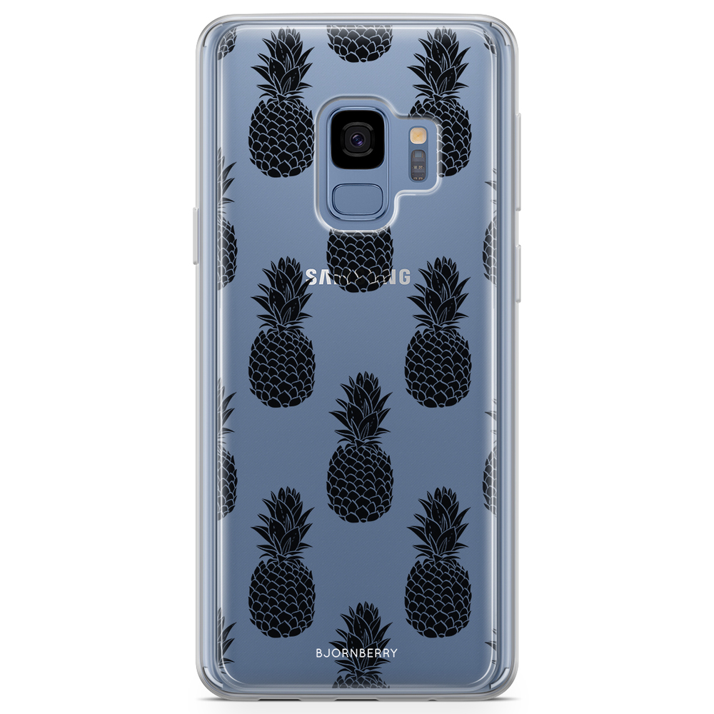 Samsung Galaxy S9 Fashion Case - Black Pineapples