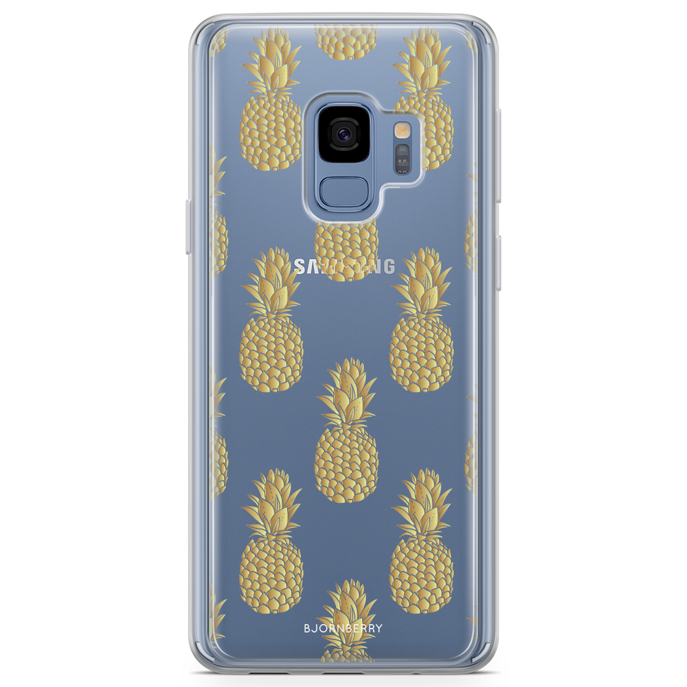 Samsung Galaxy S9 Fashion Case - Gold Pineapples