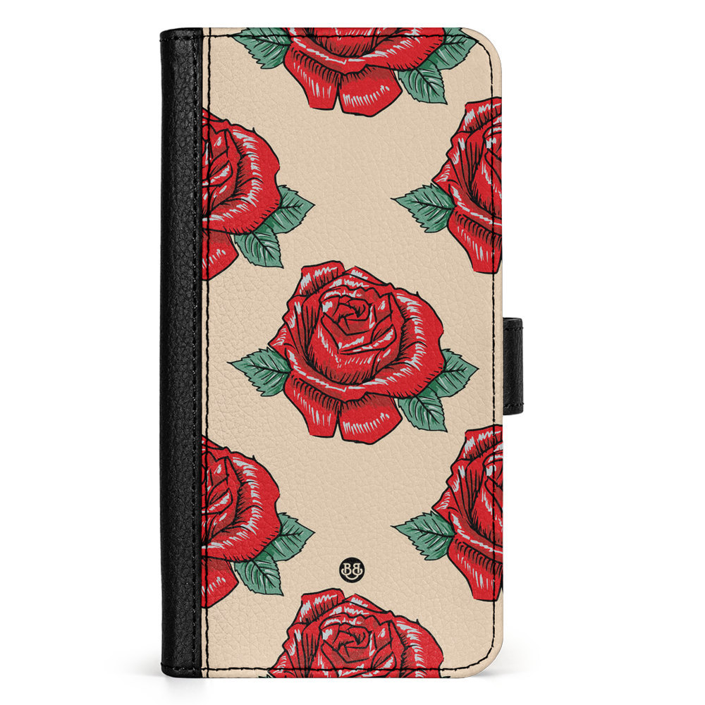 Sony Xperia 5 V Wallet Case - Rose Pattern