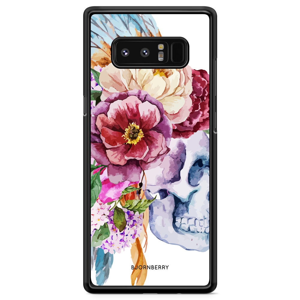Samsung Galaxy Note 8 Case - Skull & Flowers