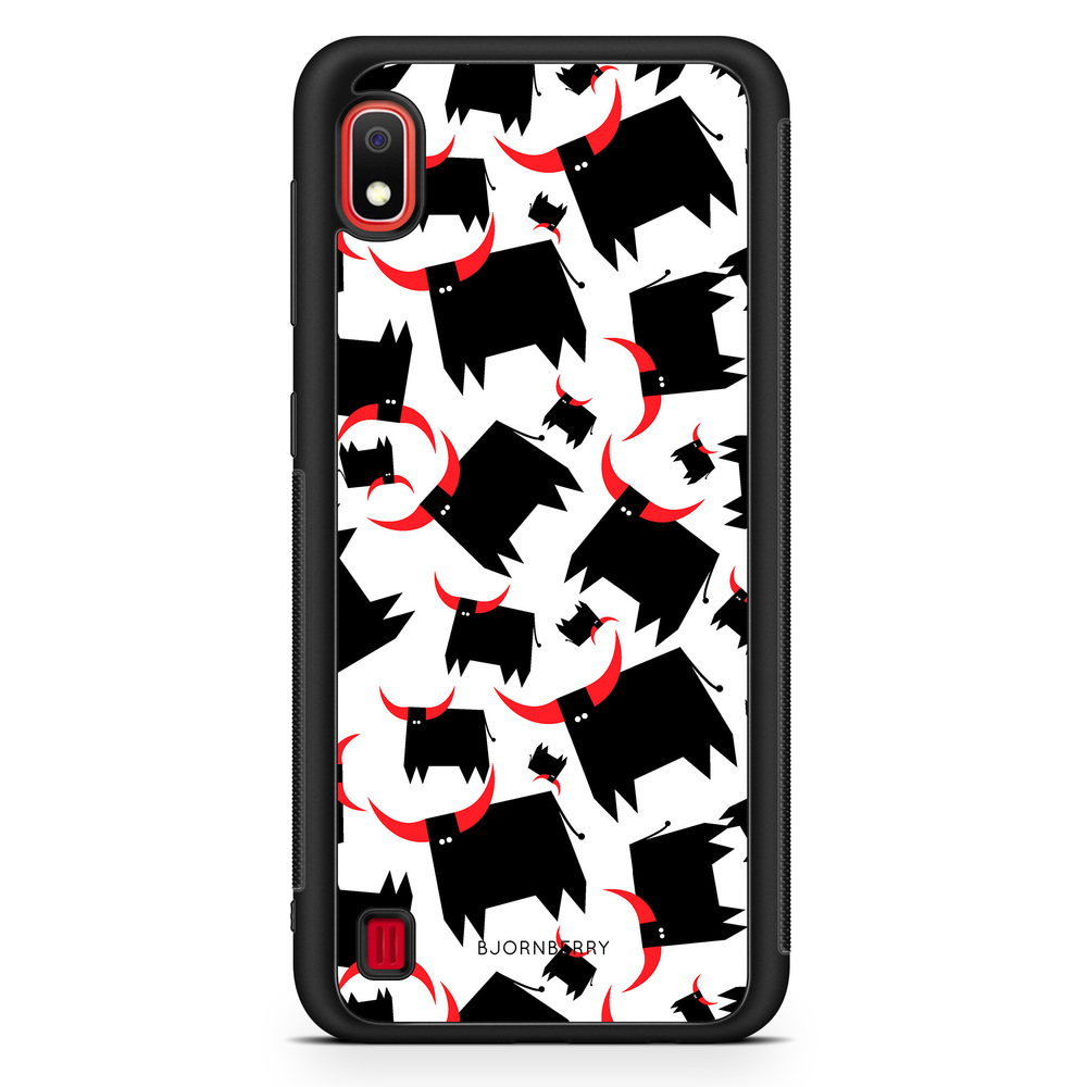 Samsung Galaxy A10 Case - Bull Red Horns