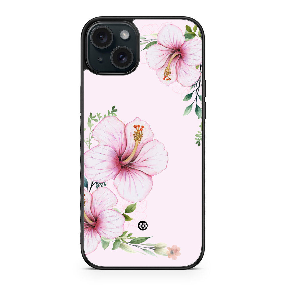 iPhone 15 Plus Case - WILD BLOOM - Soft Hibiscus