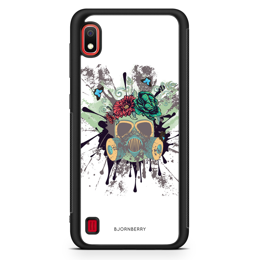 Samsung Galaxy A10 Case - Gas Mask Flowers